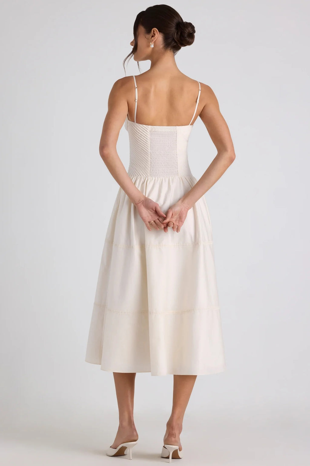 Pearl Corset Bow Midi