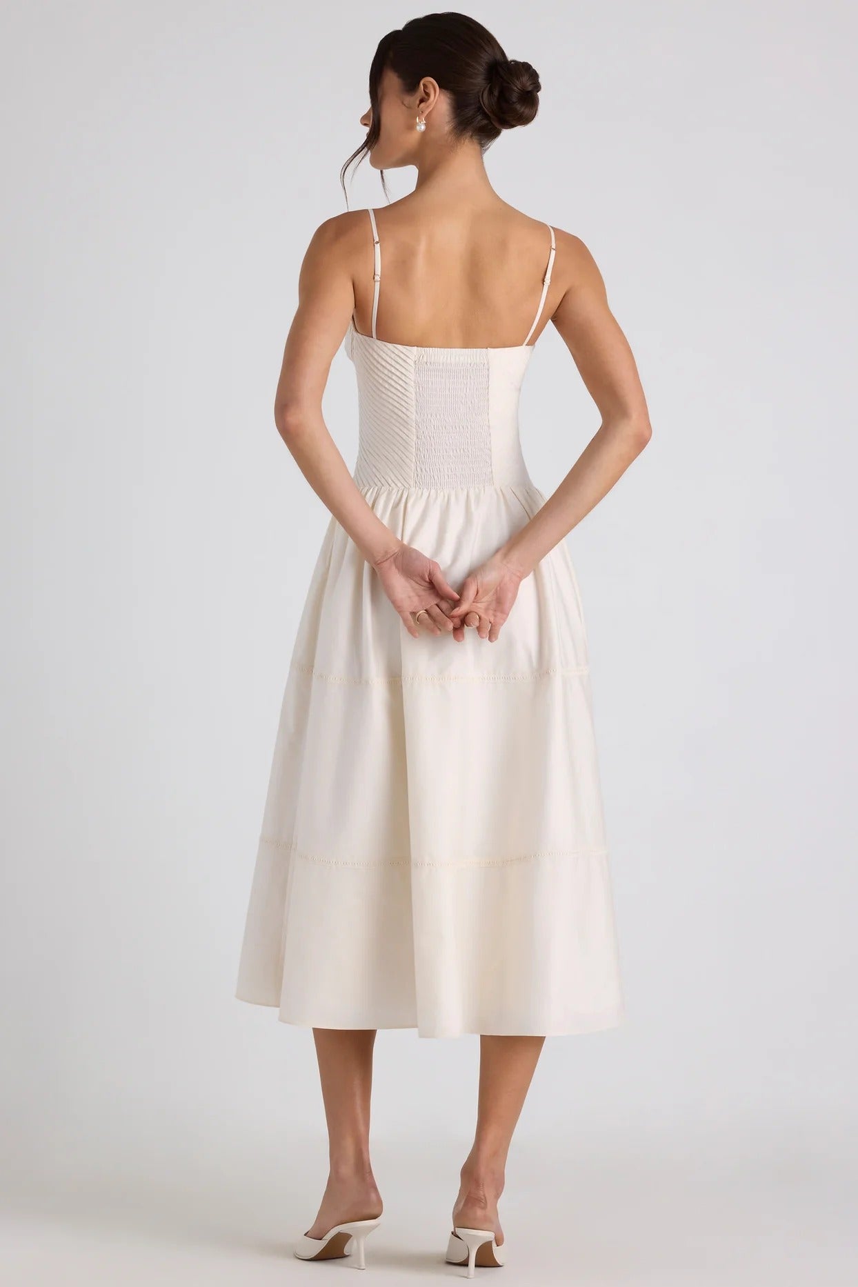 Pearl Corset Bow Midi