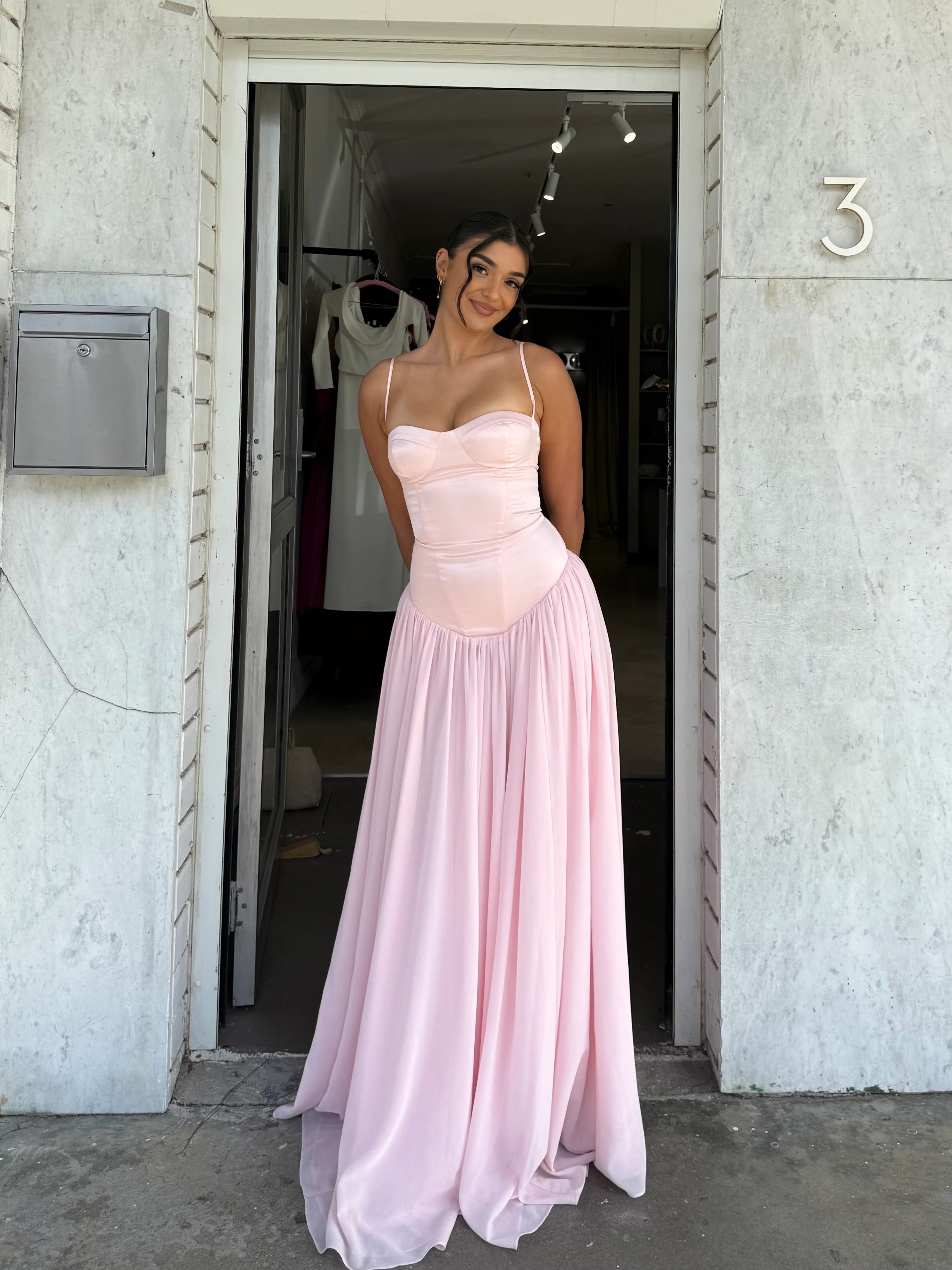 Rosa Corset Chiffon Maxi