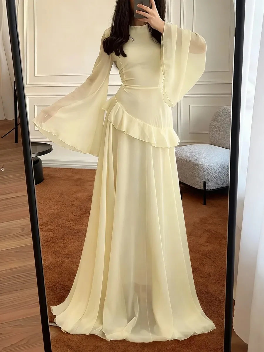Citrine Bell Sleeve Maxi