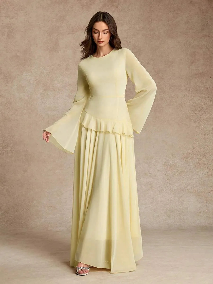 Citrine Bell Sleeve Maxi