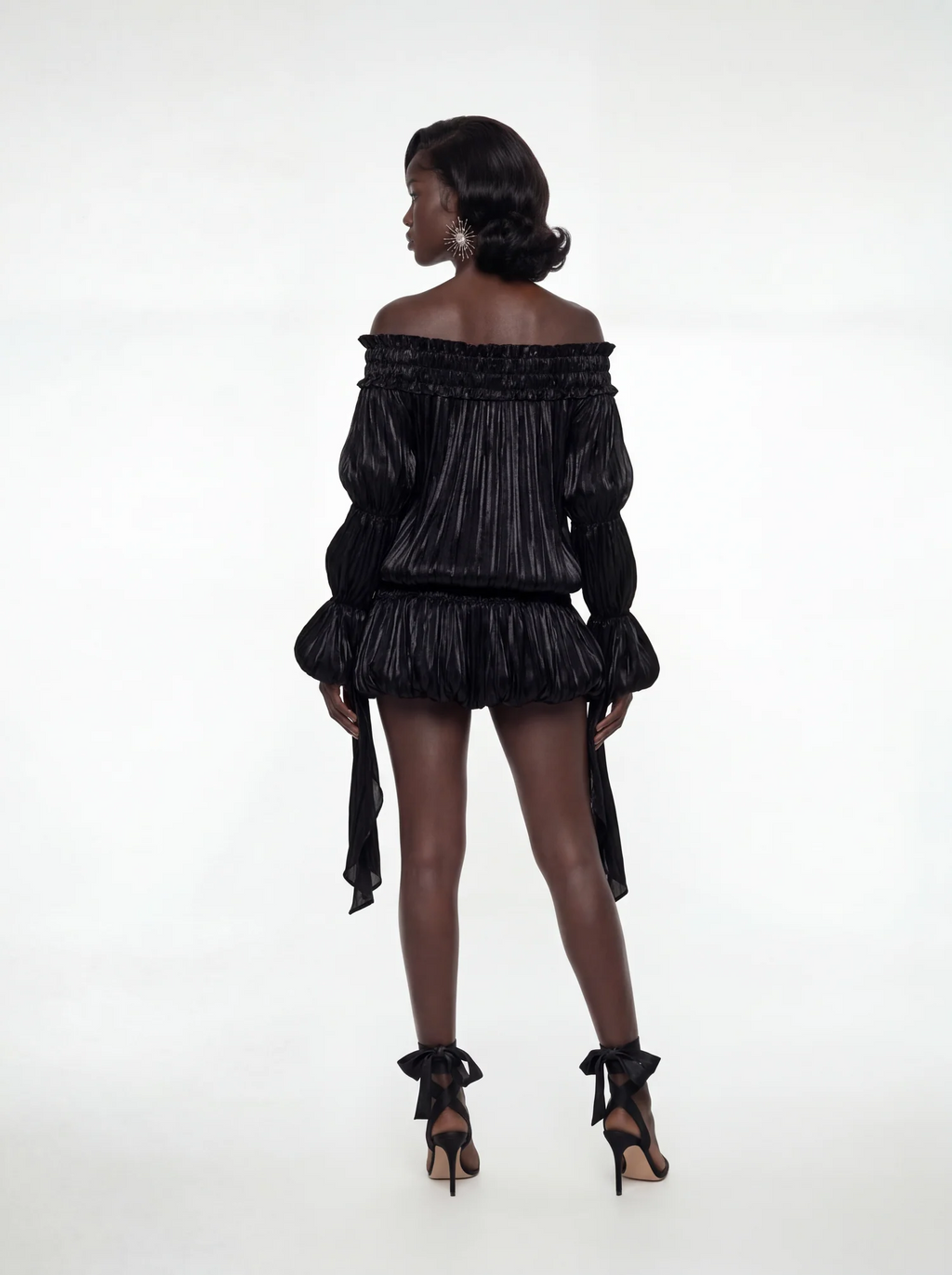Bardot Draped Mini Dress