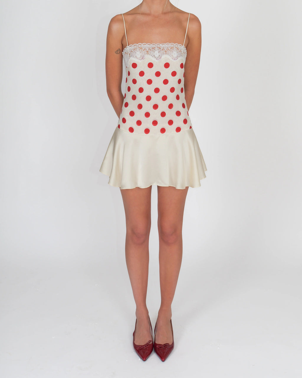 Cherry Dot Lace Mini