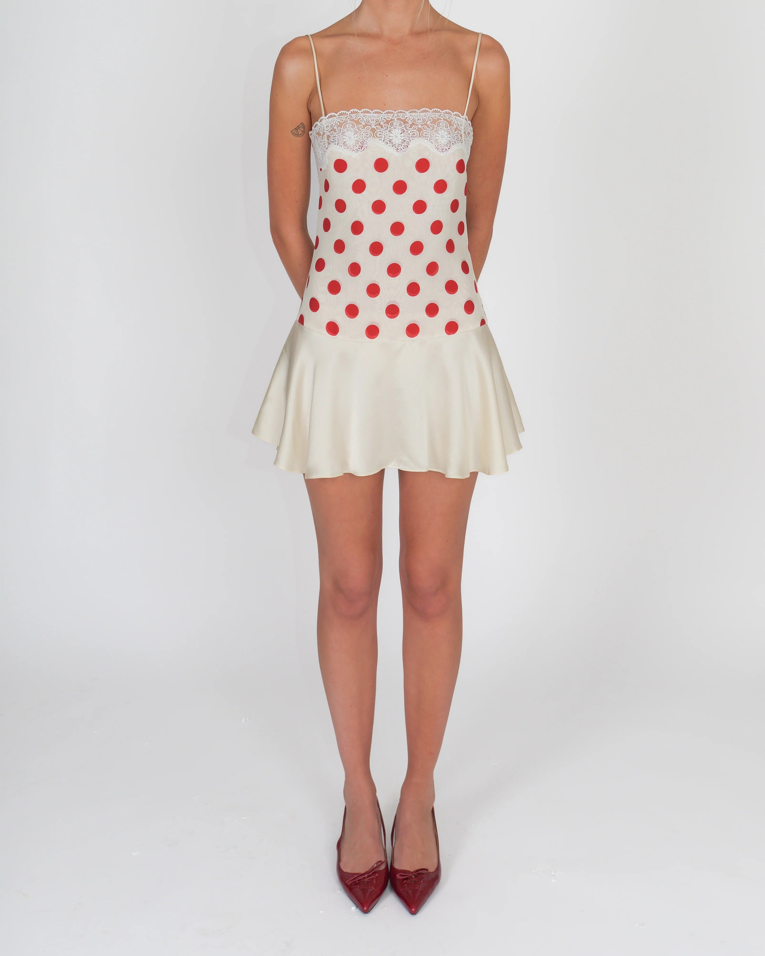 Cherry Dot Lace Mini