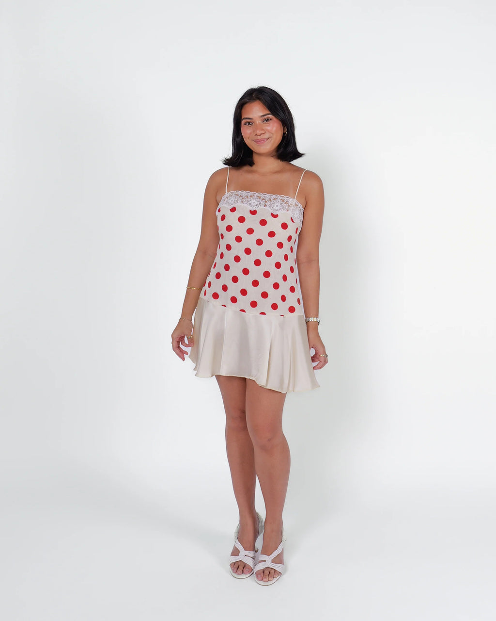 Cherry Dot Lace Mini