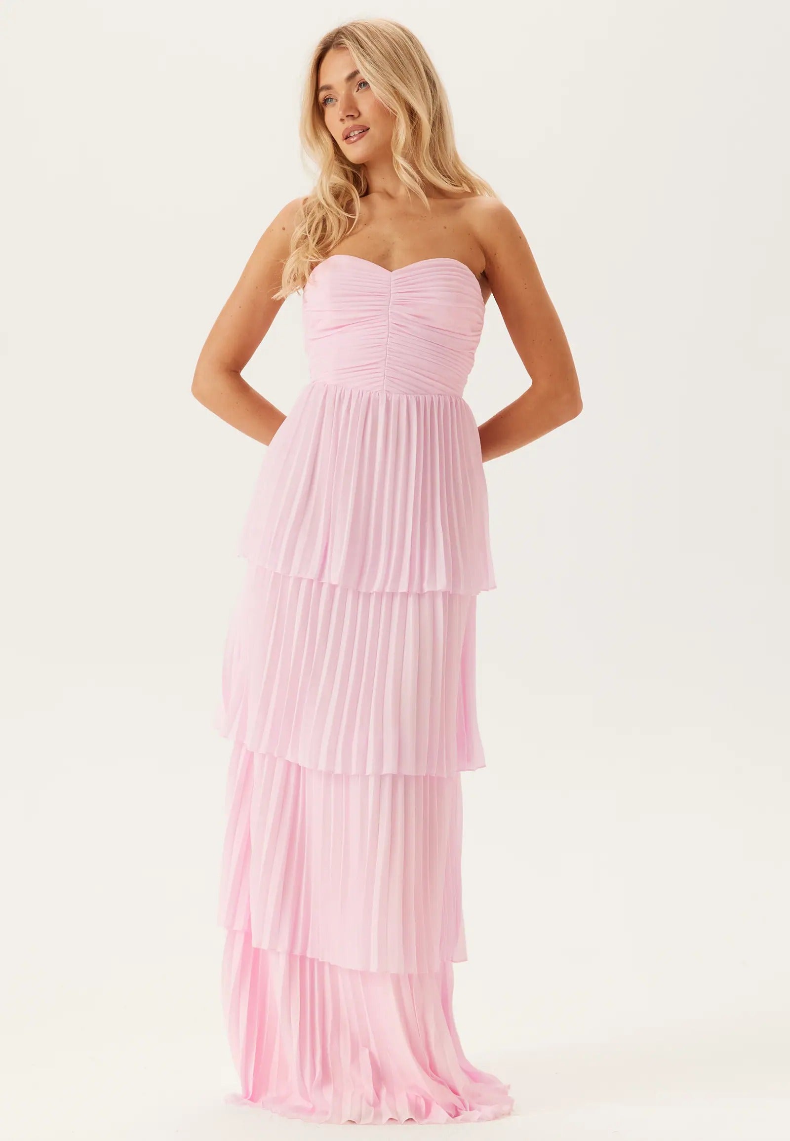 Belle Tiered Pleated Gown