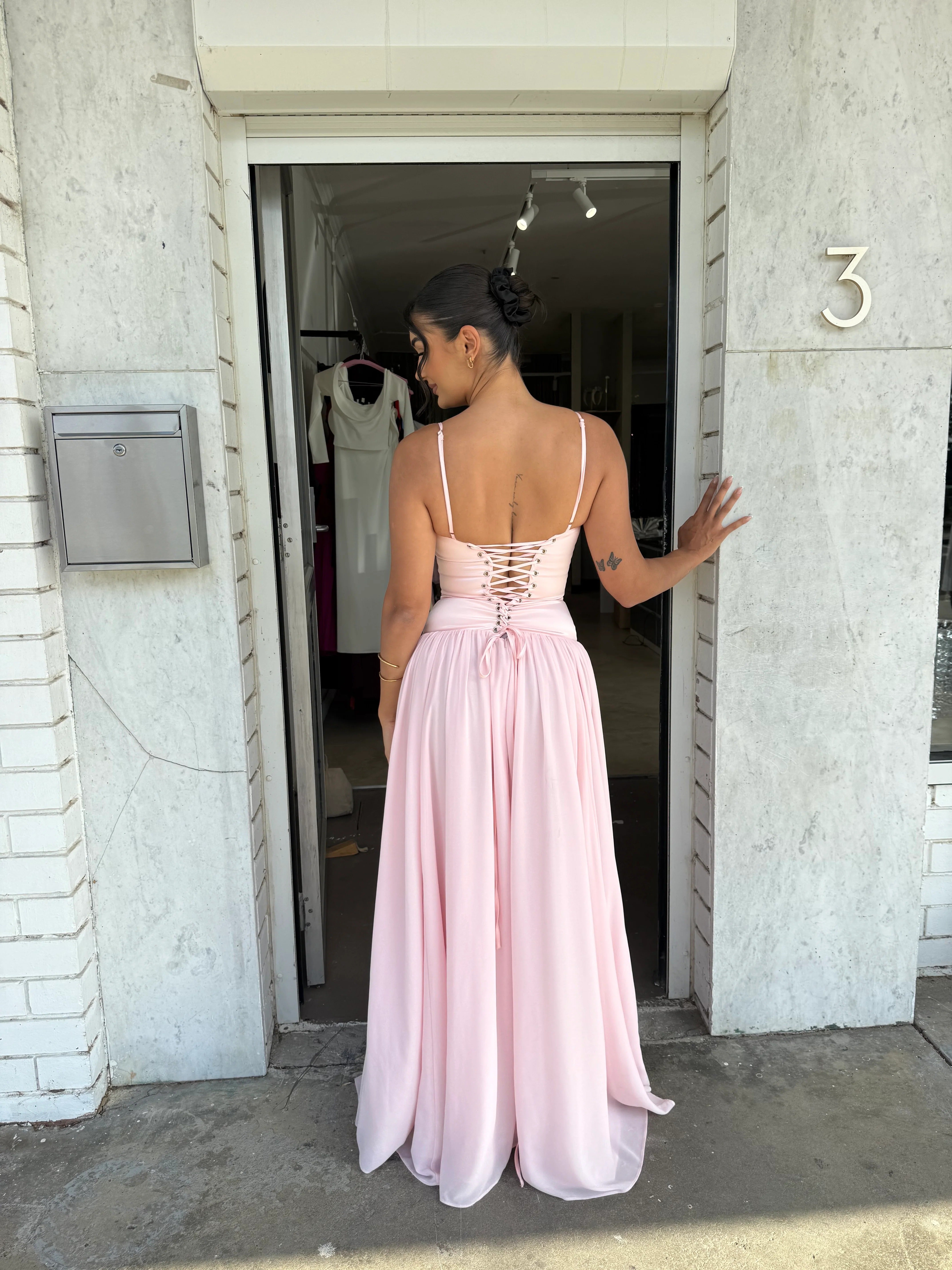 Rosa Corset Chiffon Maxi