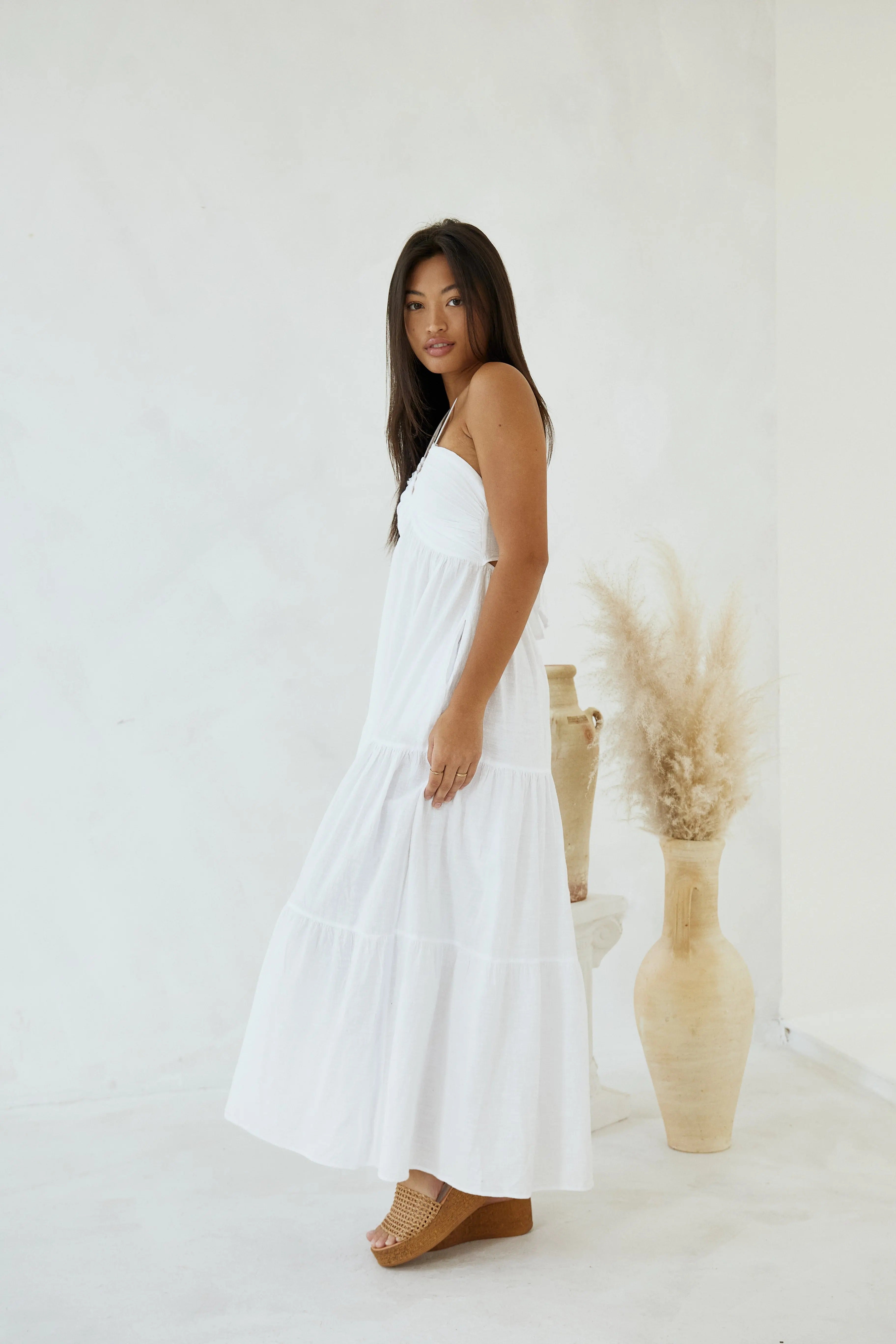 Alba Tiered Halter Maxi
