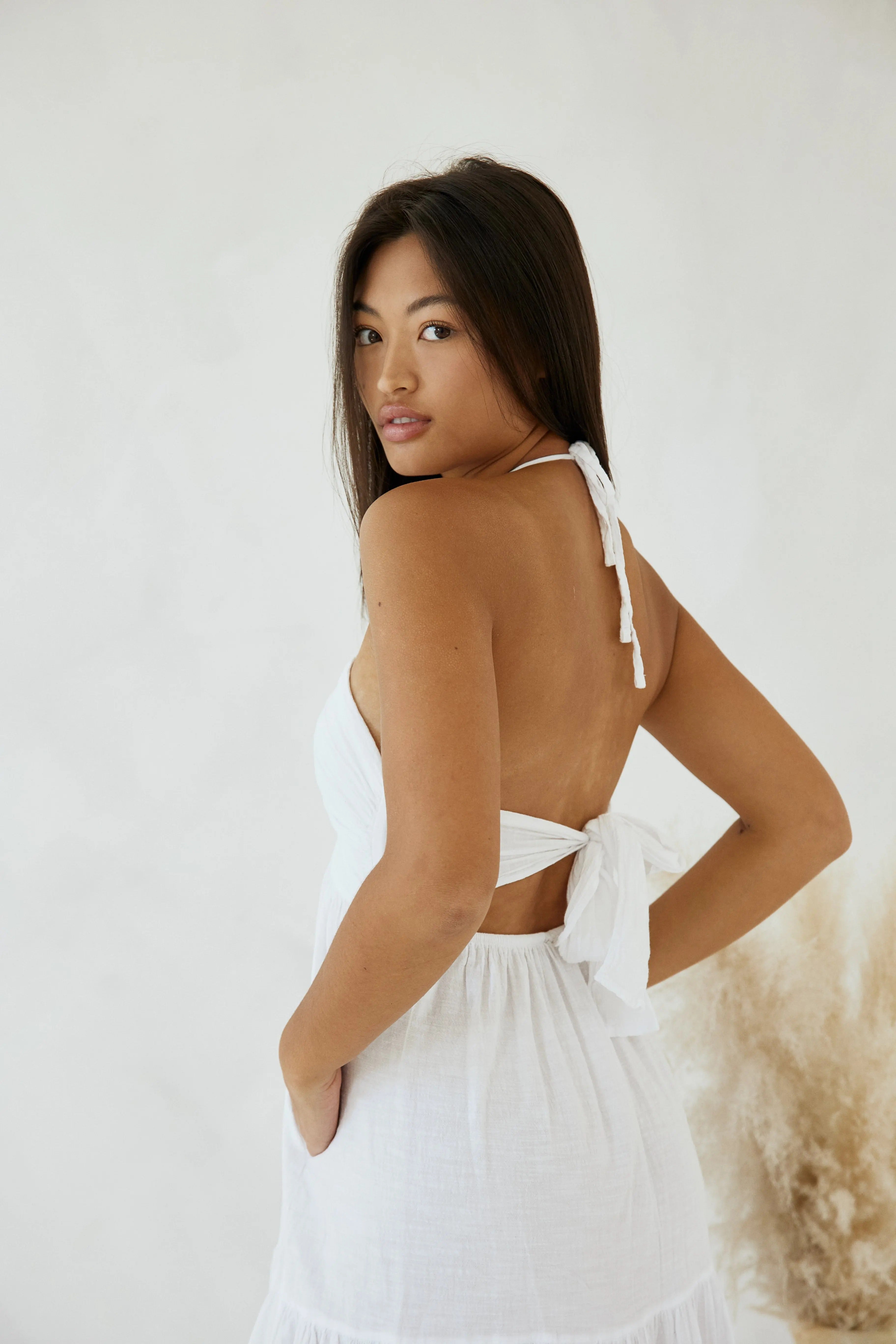 Alba Tiered Halter Maxi