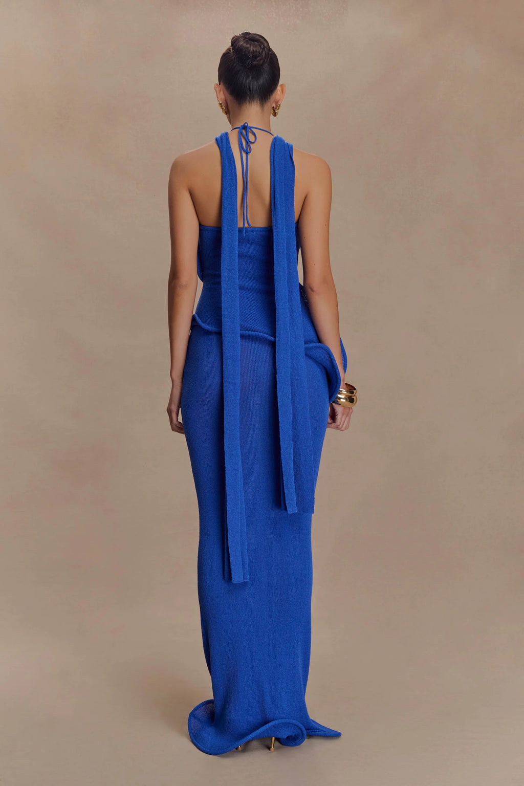 Sara Knit Ruffle Gown