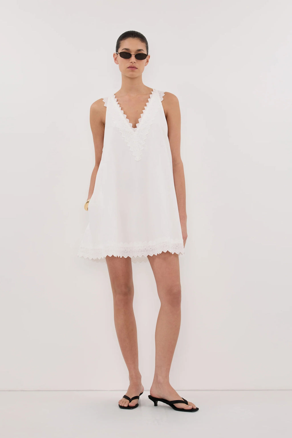 White Lace Trapeze Mini