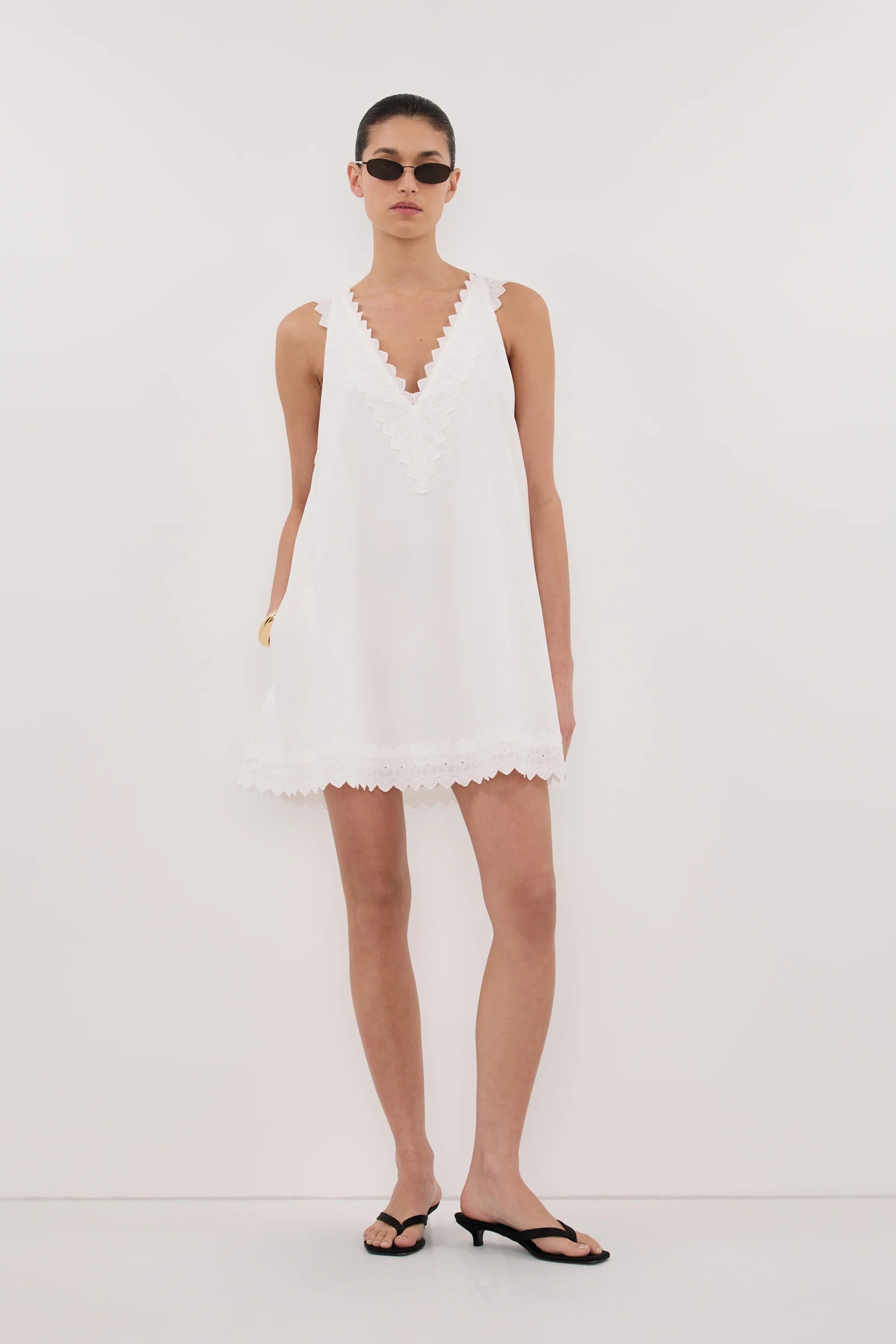 White Lace Trapeze Mini