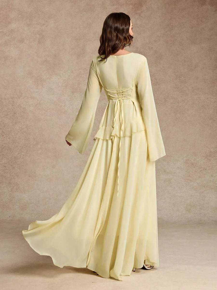 Citrine Bell Sleeve Maxi