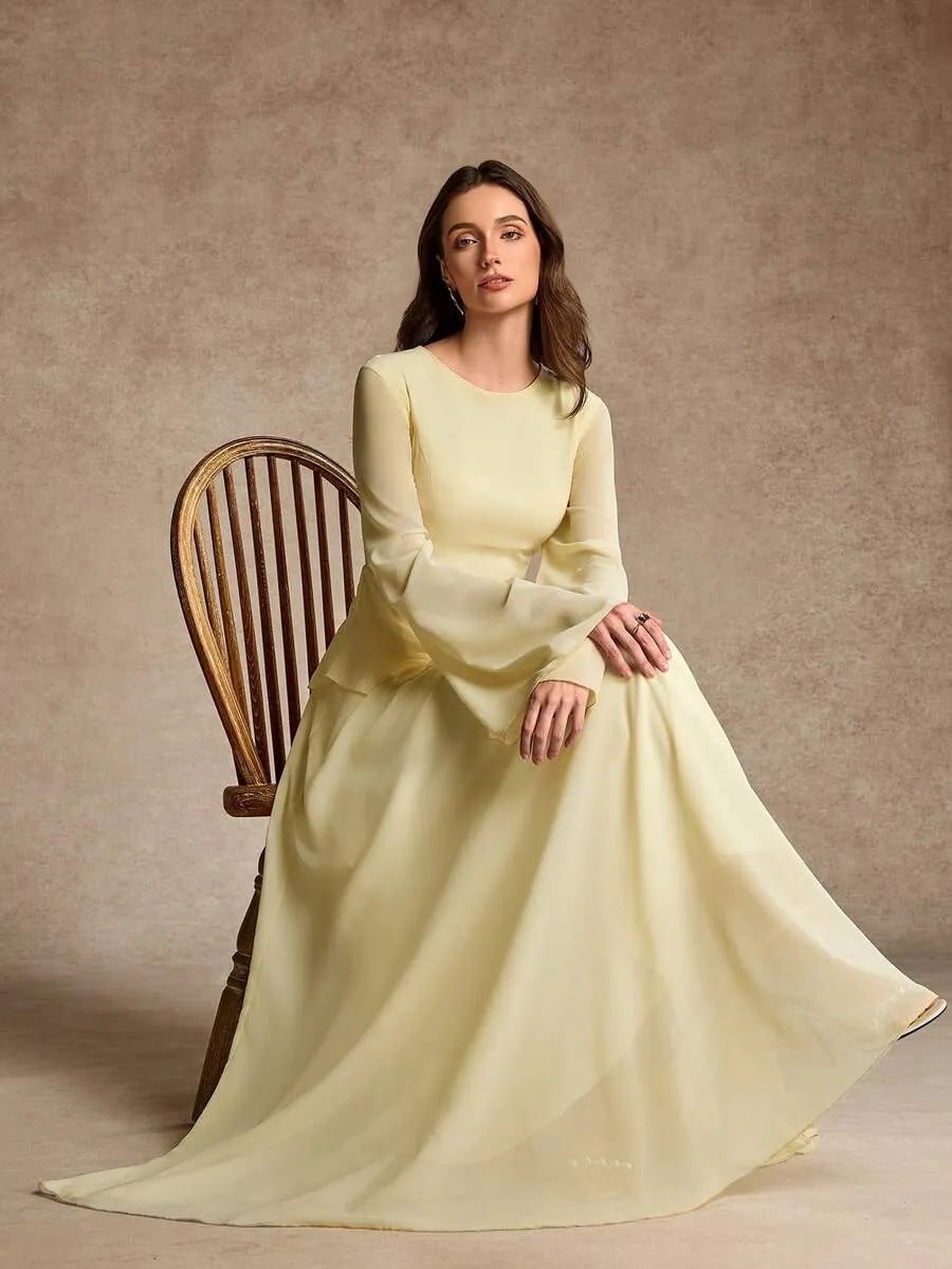 Citrine Bell Sleeve Maxi