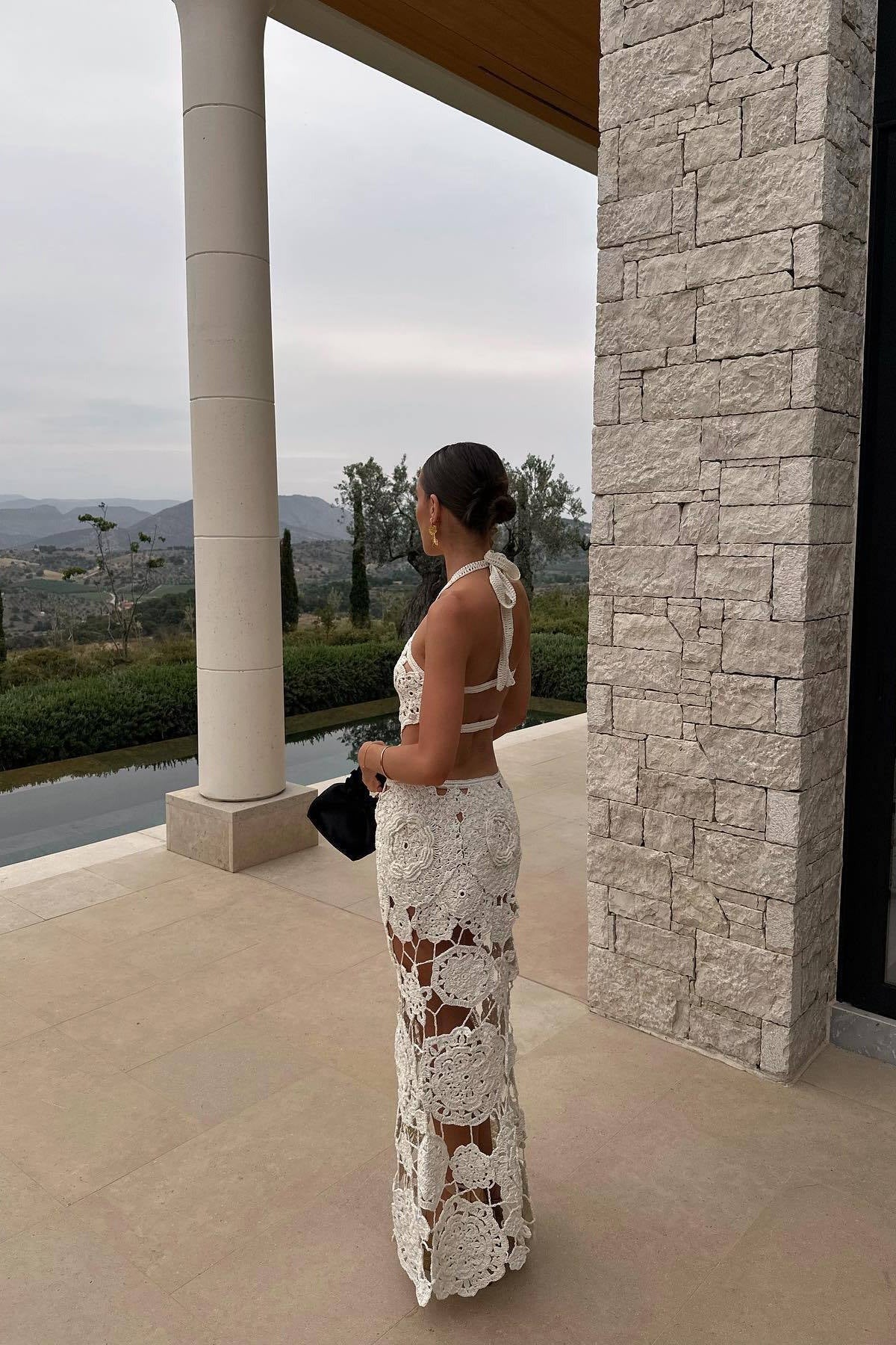 Crochet Cut-Out Maxi