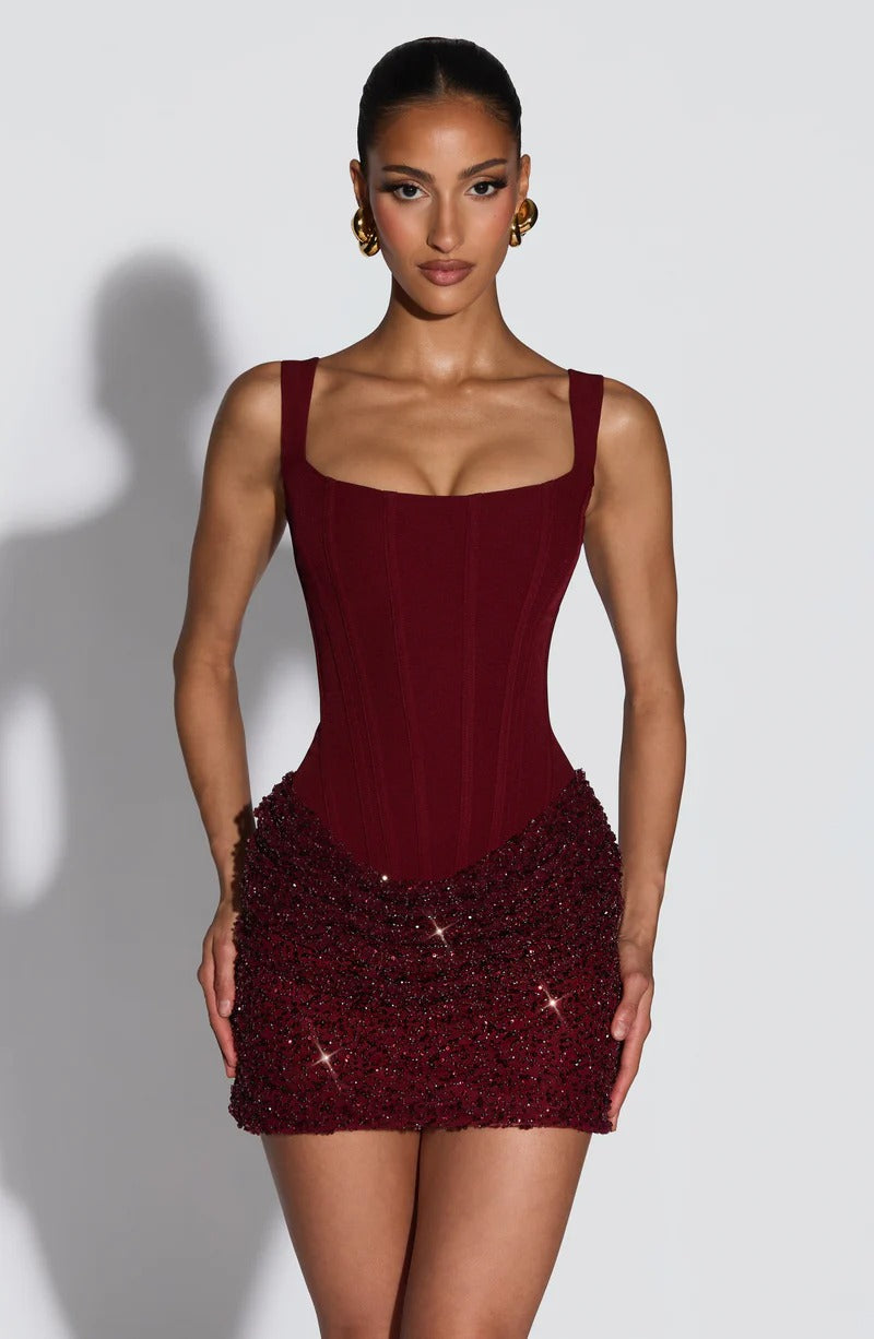 Yeona Embellished Corset Mini