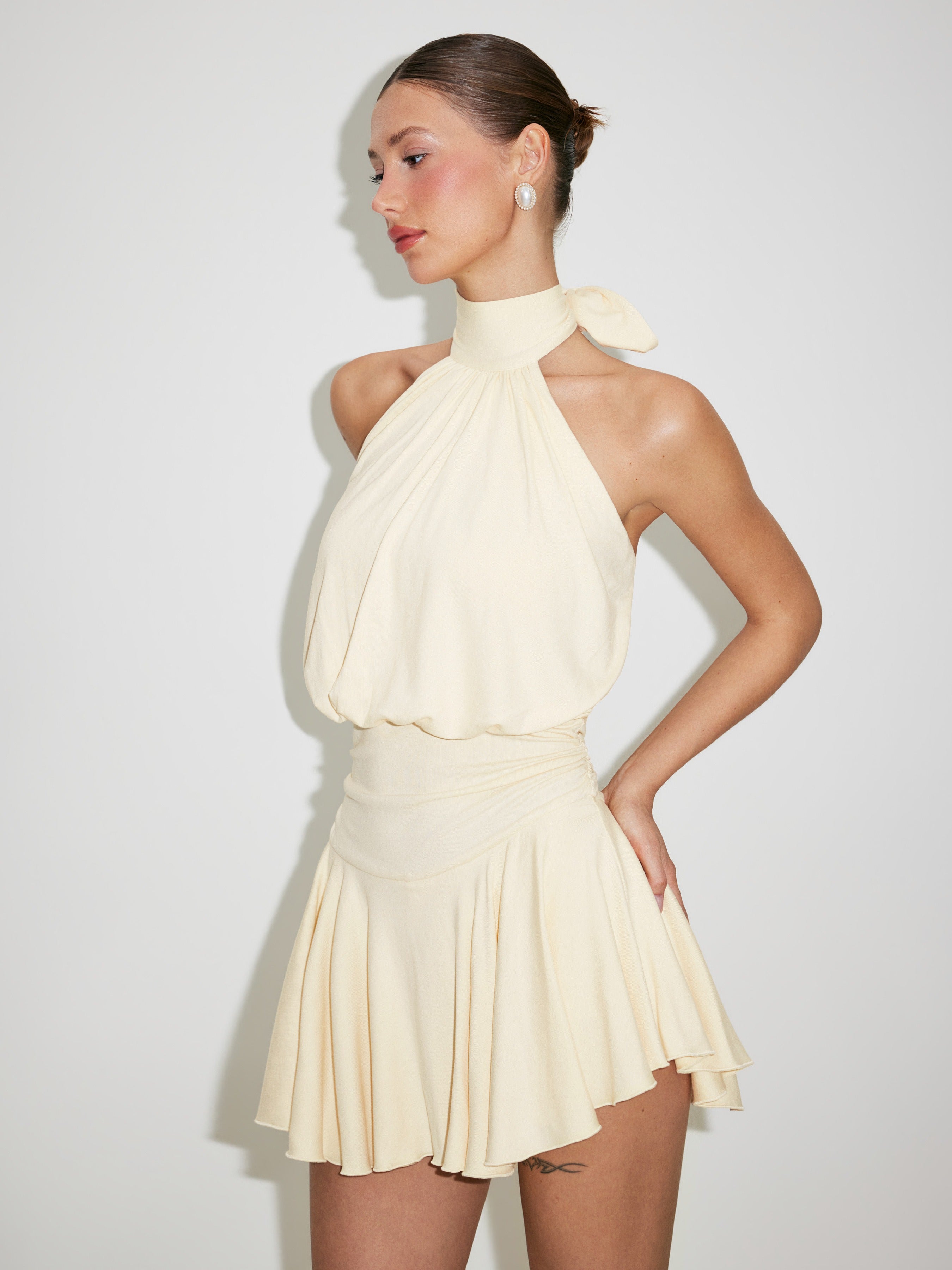 Demi Halter Bow Mini