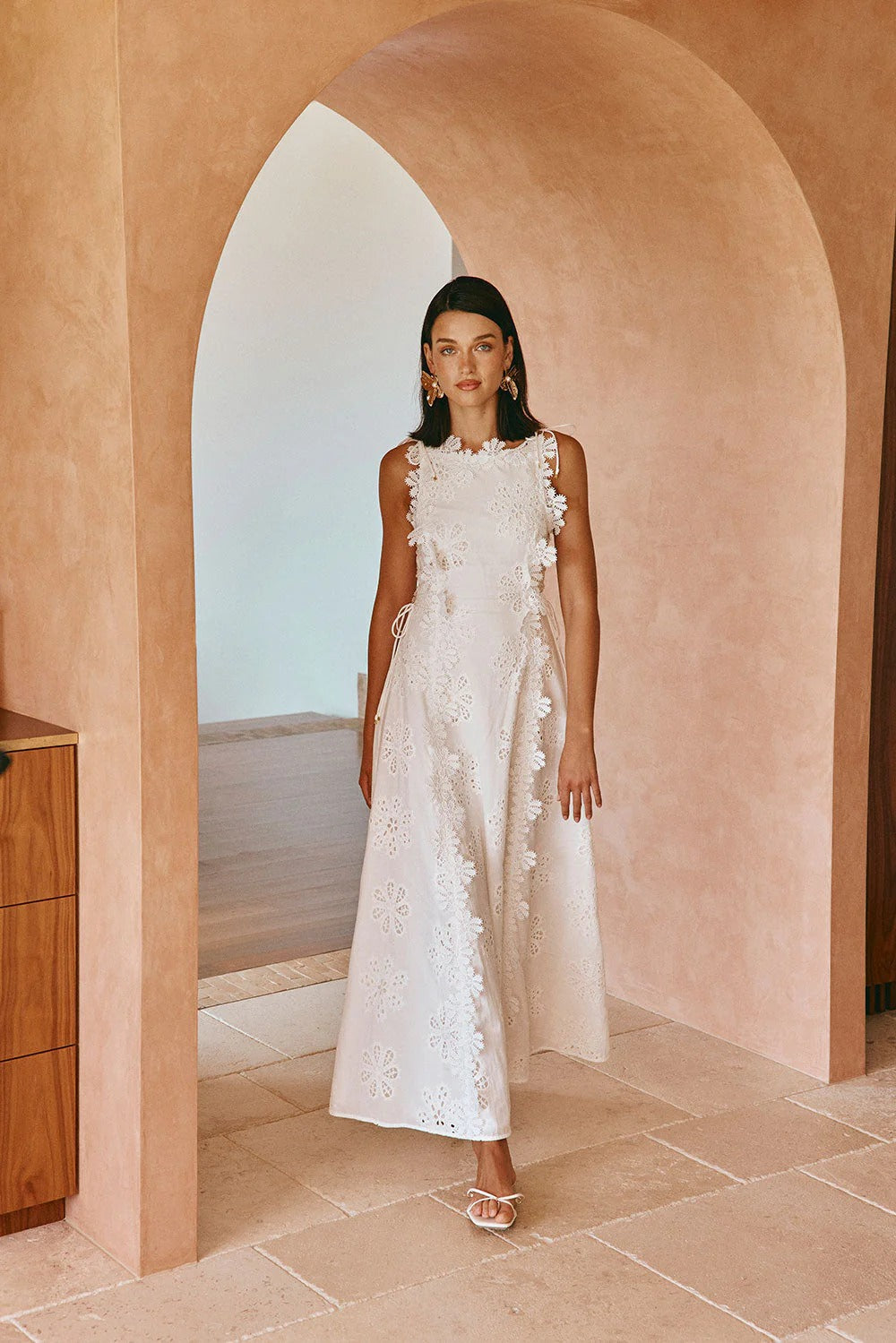 Bianca Eyelet Midi Dress