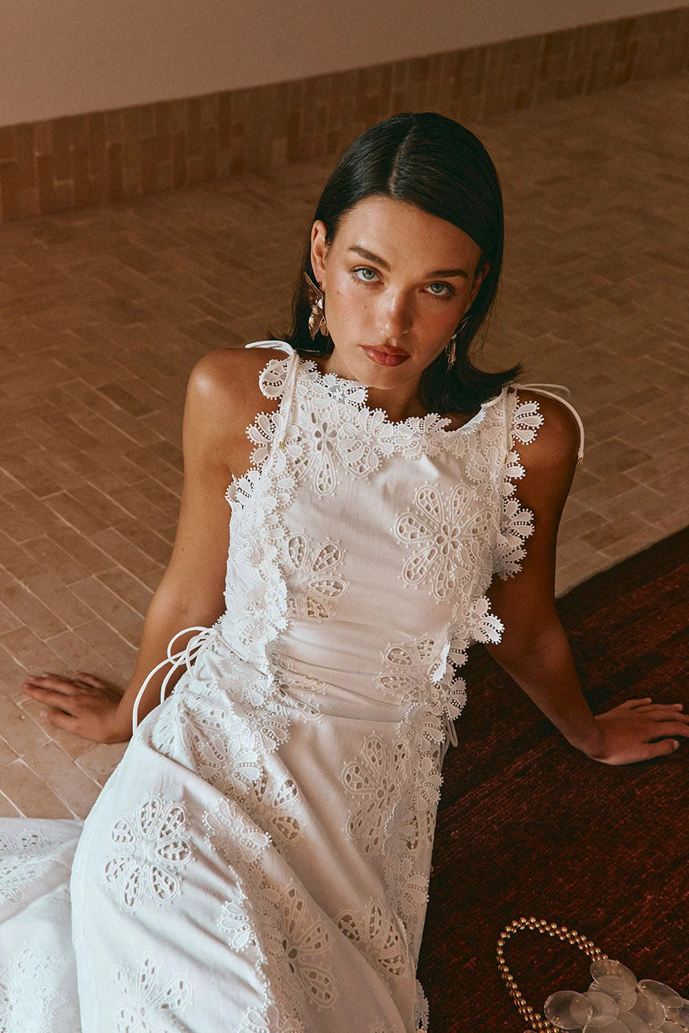 Bianca Eyelet Midi Dress