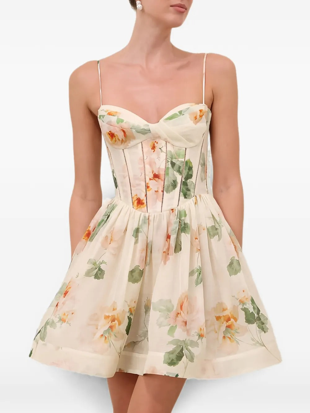 Floral Corset Mini Dress