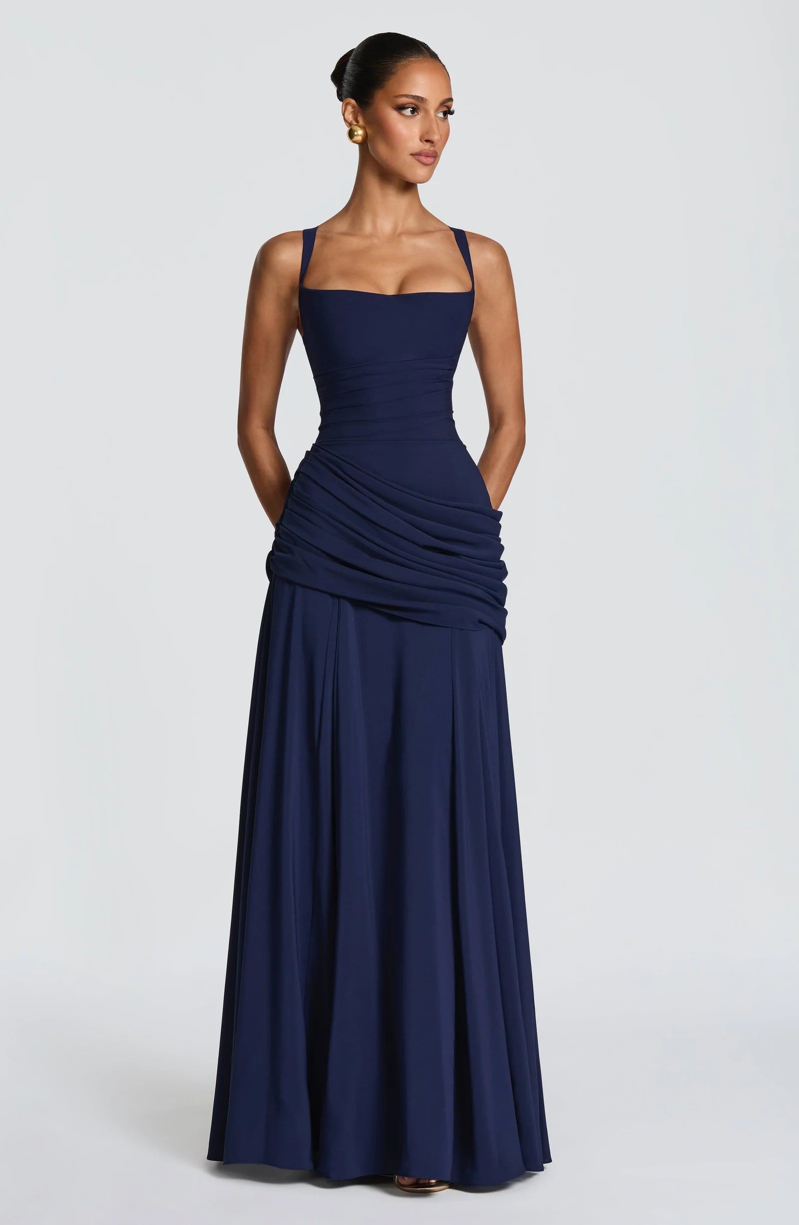 Celina Ruched Maxi Gown