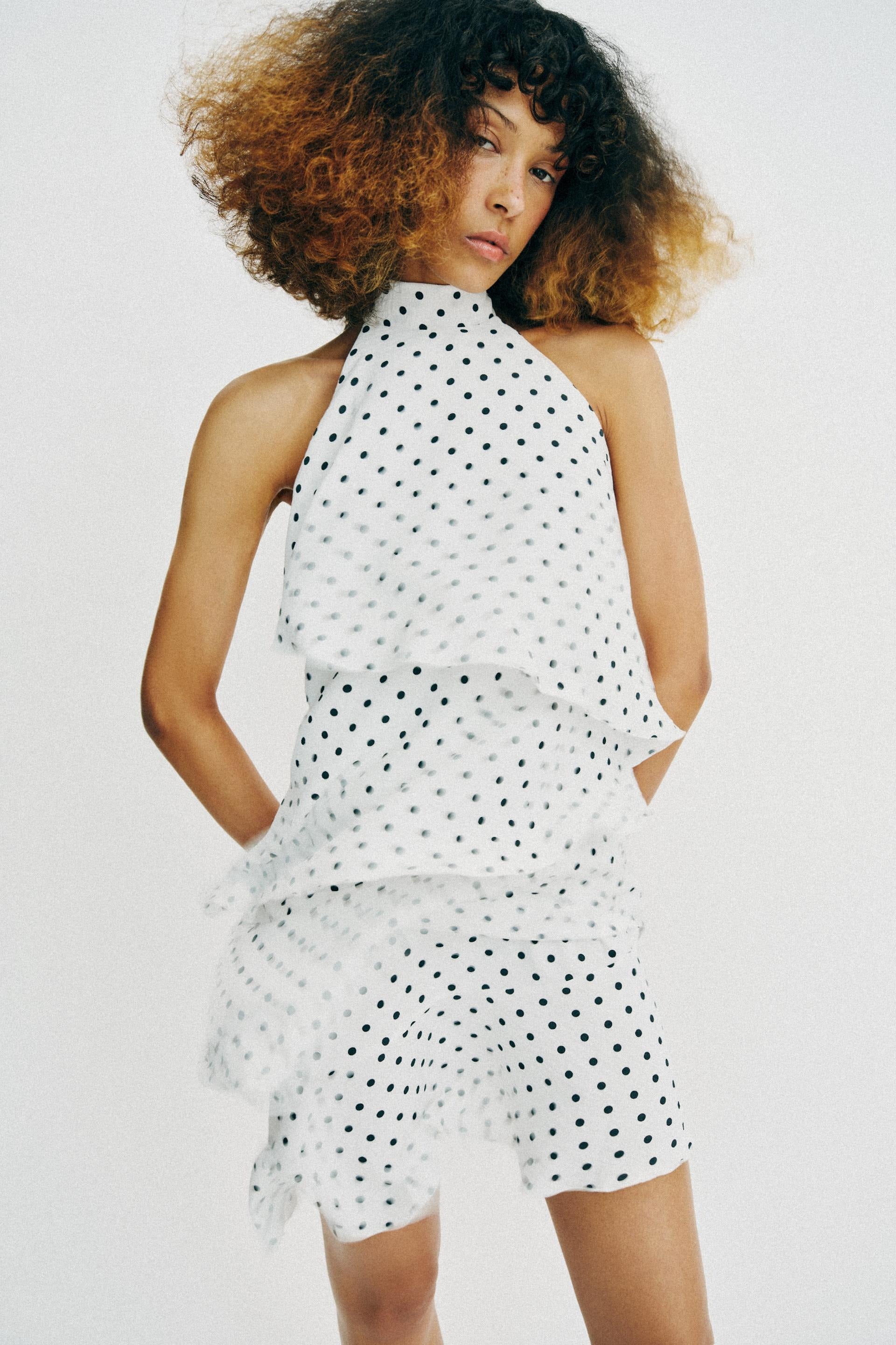 Polka Dot Halter Dress