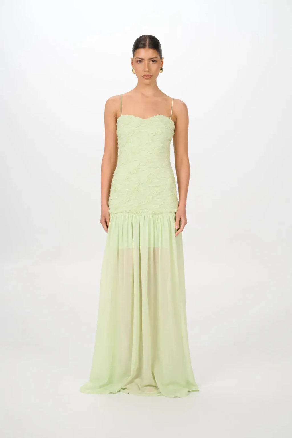 Fleur Appliqué Maxi Gown