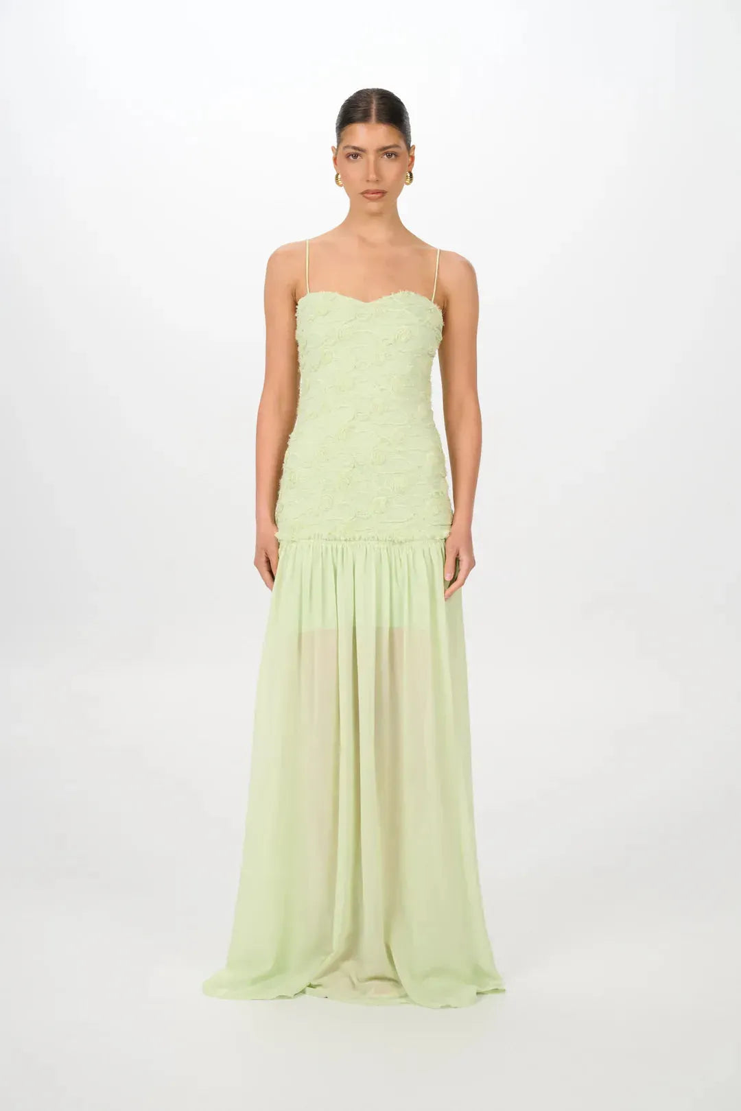 Fleur Appliqué Maxi Gown
