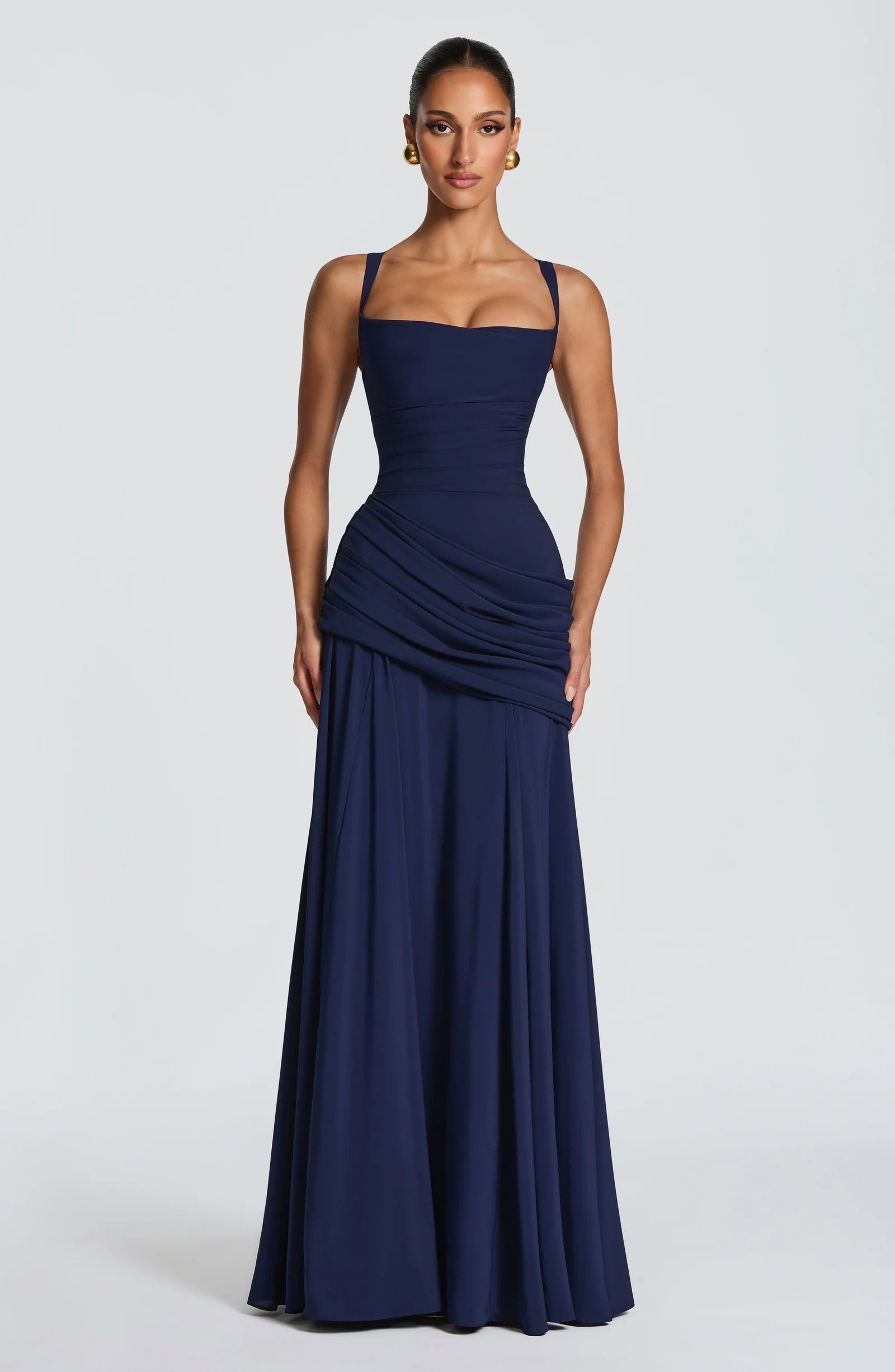 Celina Ruched Maxi Gown