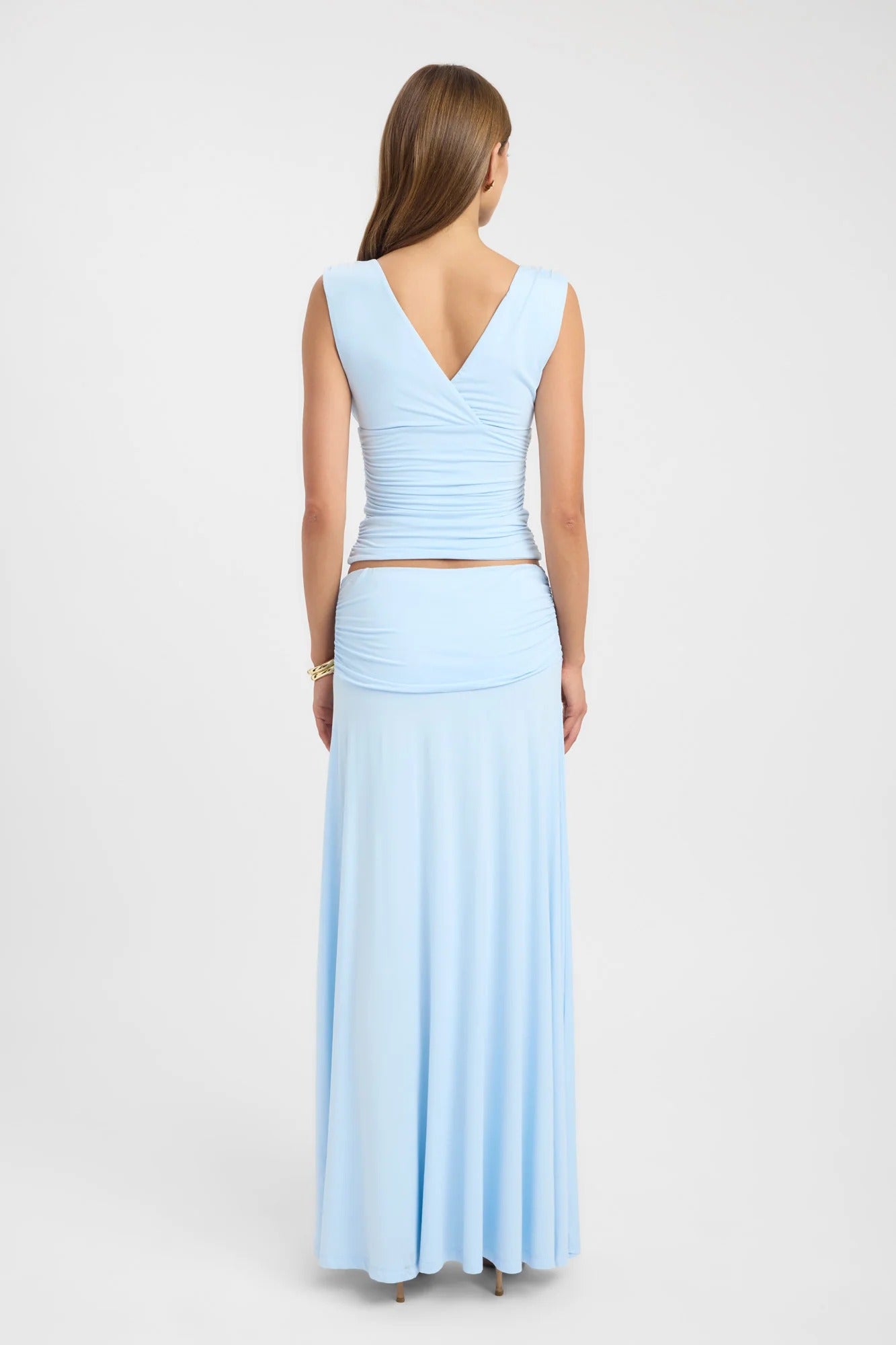Sky Blue Ruched Set