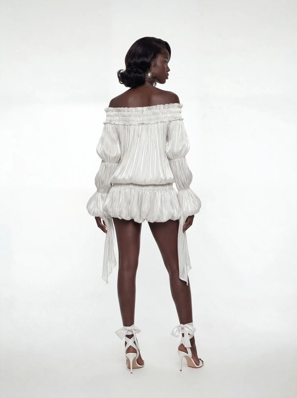 Bardot Draped Mini Dress