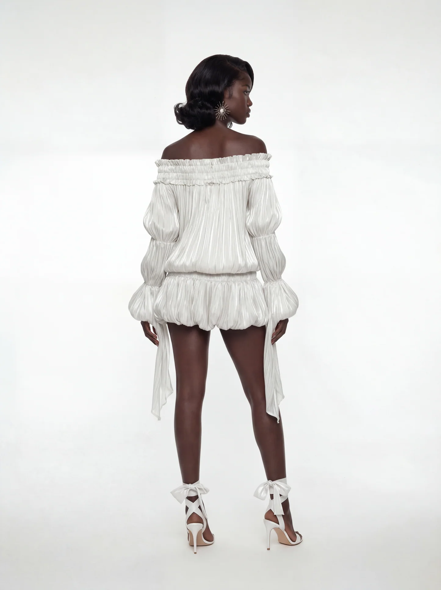 Bardot Draped Mini Dress